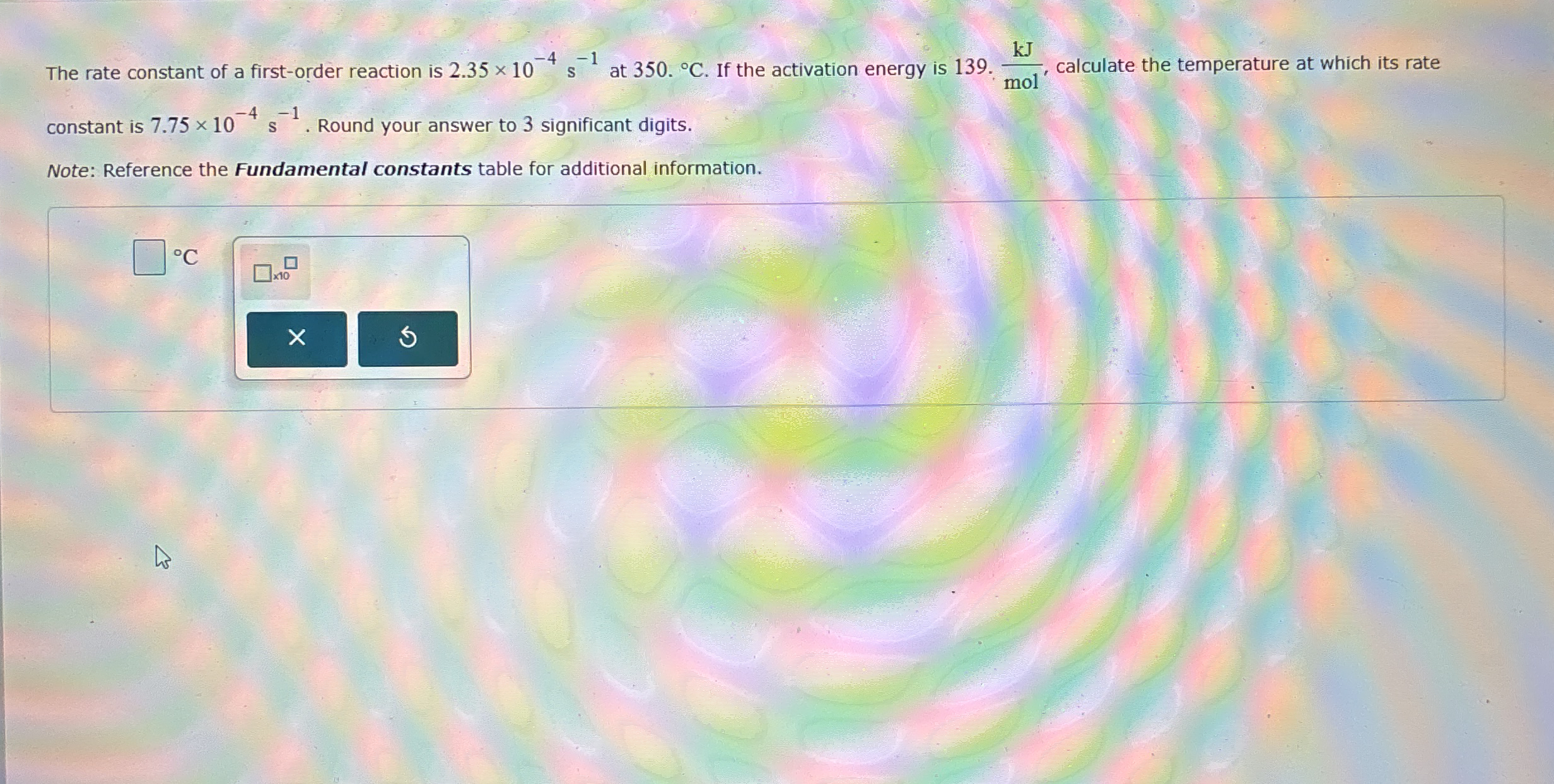 Solved The rate constant of a firstorder reaction is