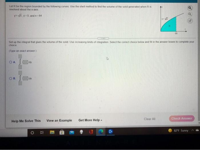 Solved let R be the region bounded by the following curves. | Chegg.com