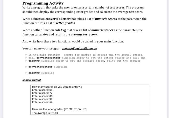 Solved Programming Activity Write a program that asks the | Chegg.com