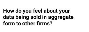 How do you feel about your data being sold in Chegg