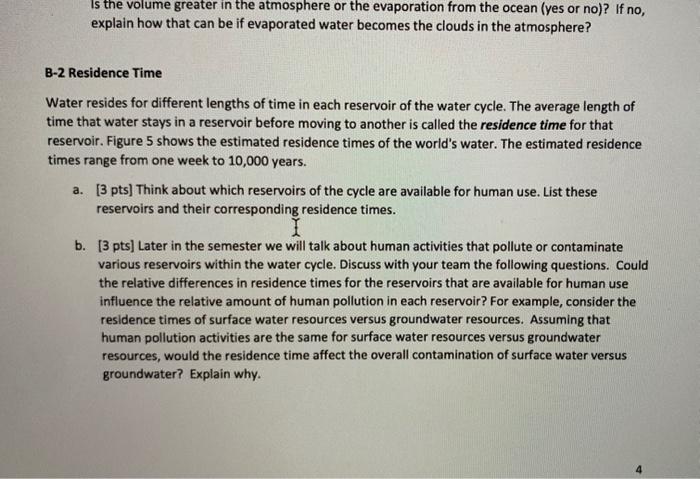 Solved Is the volume greater in the atmosphere or the | Chegg.com