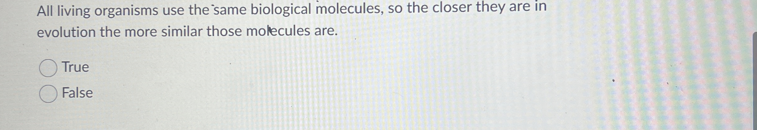 Solved All living organisms use the same biological | Chegg.com