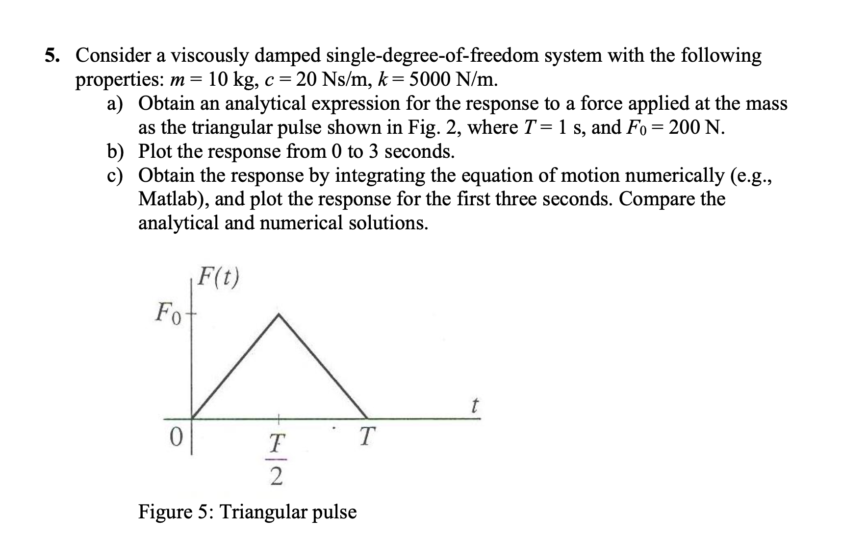 Solved Consider A Viscously Damped Single-degree-of-freedom | Chegg.com