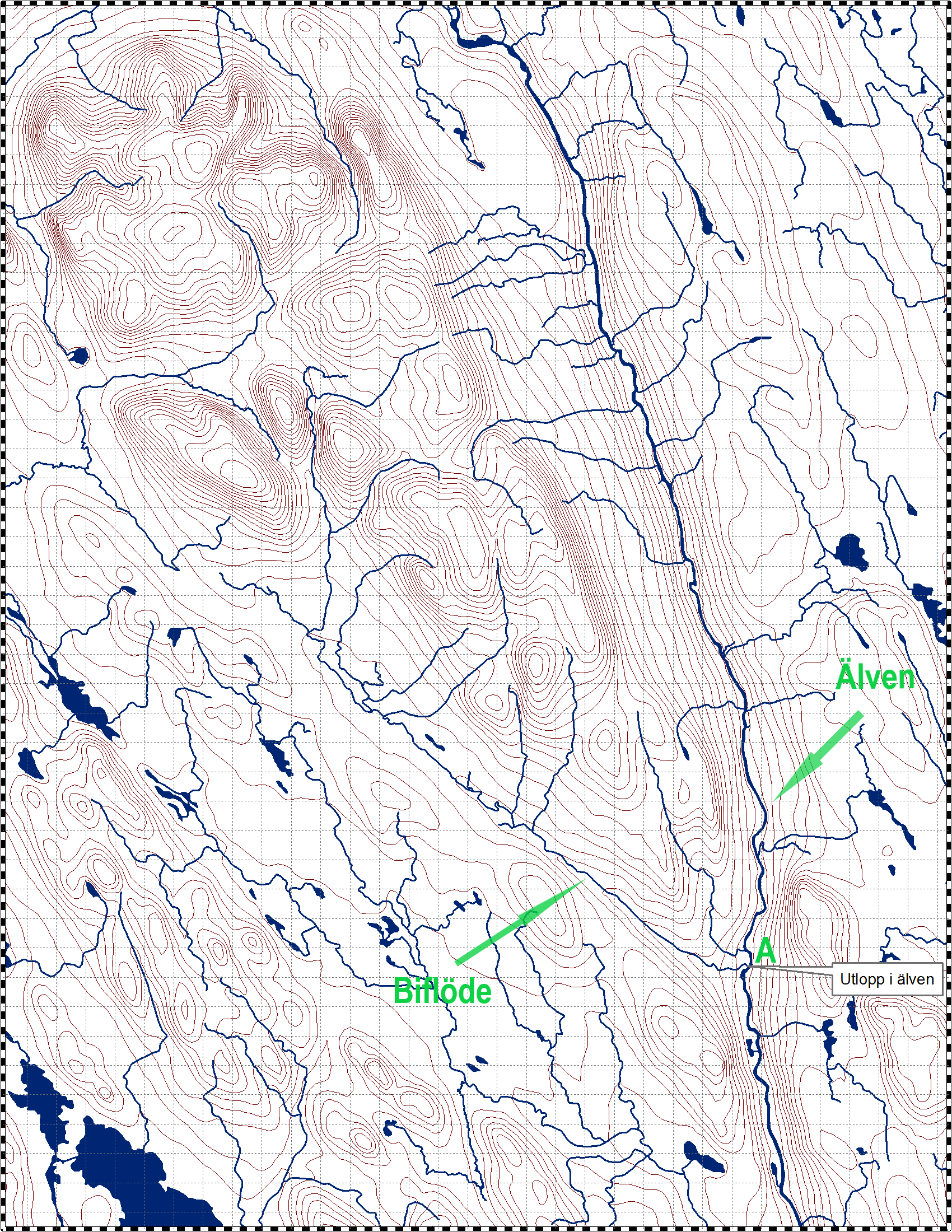 Solved Draw the watershed to the catchment area of the | Chegg.com