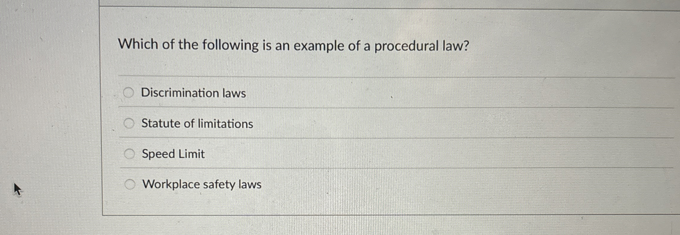 Solved Which of the following is an example of a procedural | Chegg.com