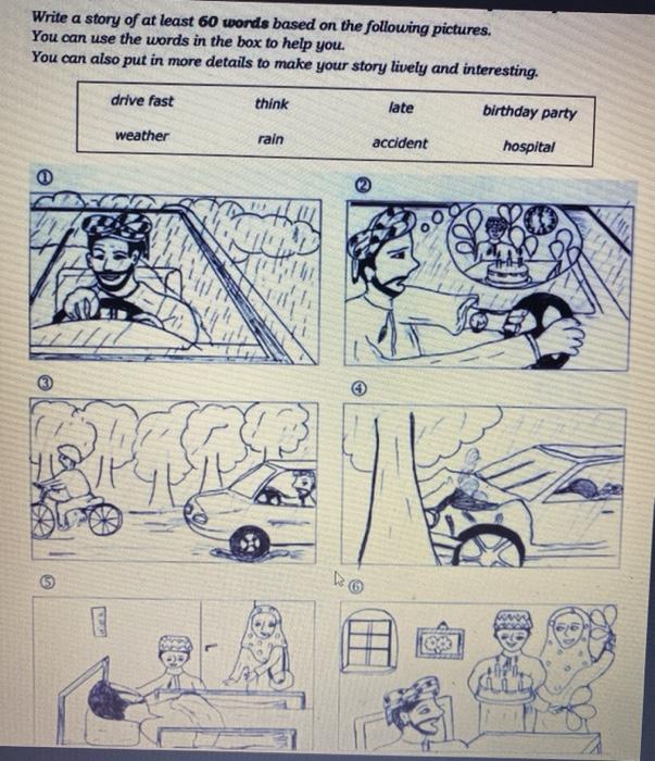 Solved Write a story of at least 60 words based on the | Chegg.com