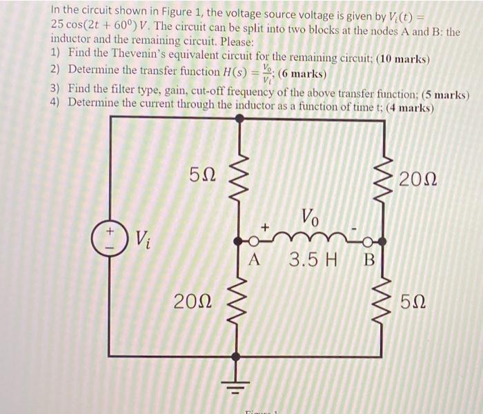 Solved In the circuit shown in Figure 1, the voltage source | Chegg.com
