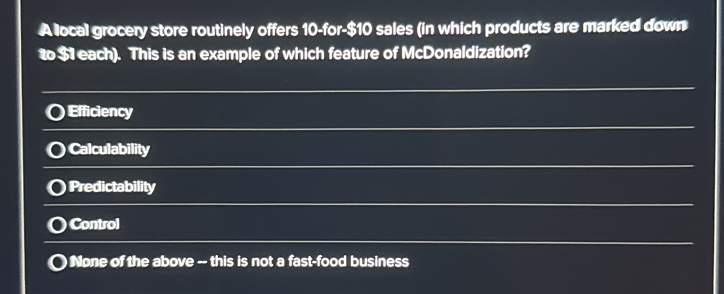High Quality SOLUTION Alocal groceny store routinely offers 10-for-$10 ...