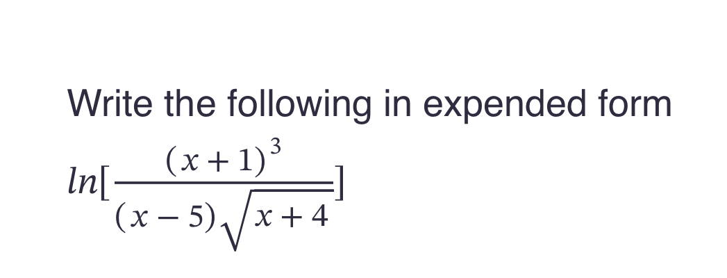 Solved Write the following in expended | Chegg.com