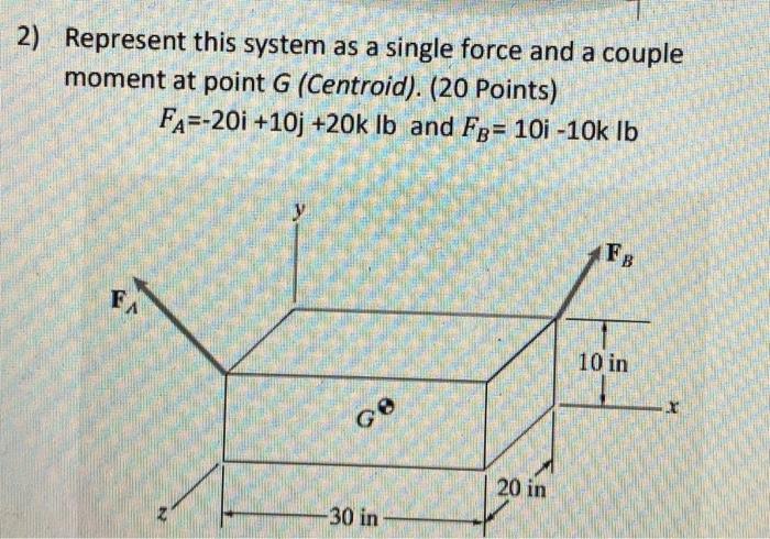 Solved 2) Represent this system as a single force and a | Chegg.com