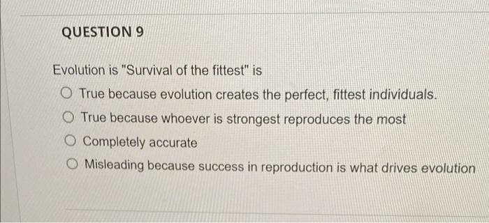 Survival of the Fittest vs. Natural Selection