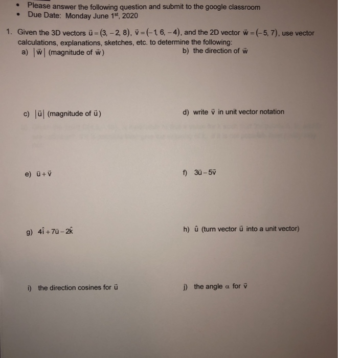 Solved Please Answer The Following Question And Submi Chegg Com