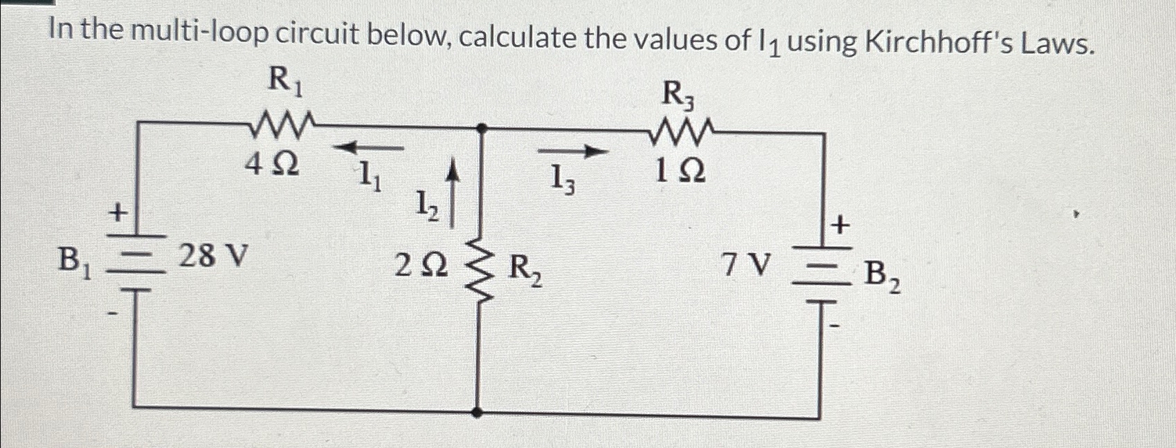 Multiloop circuit: kirchhoff