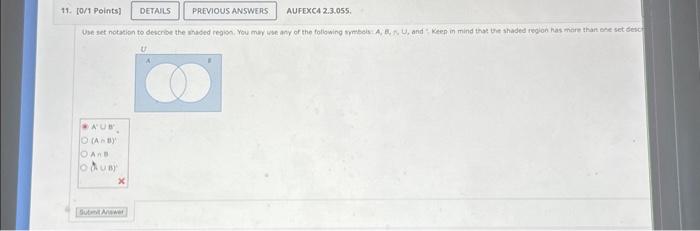 Solved Aบ B (A+8) ? Ans (S) 8)2 X | Chegg.com