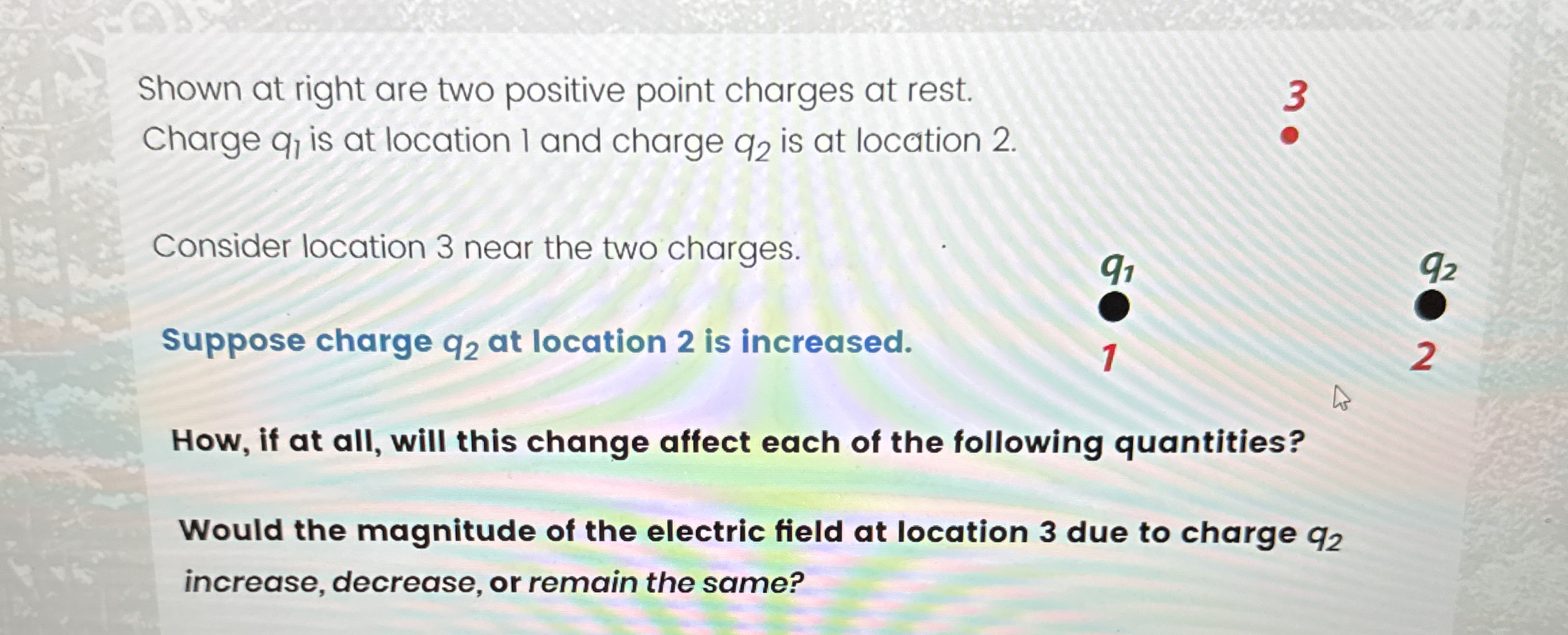 Solved Shown at right are two positive point charges at | Chegg.com