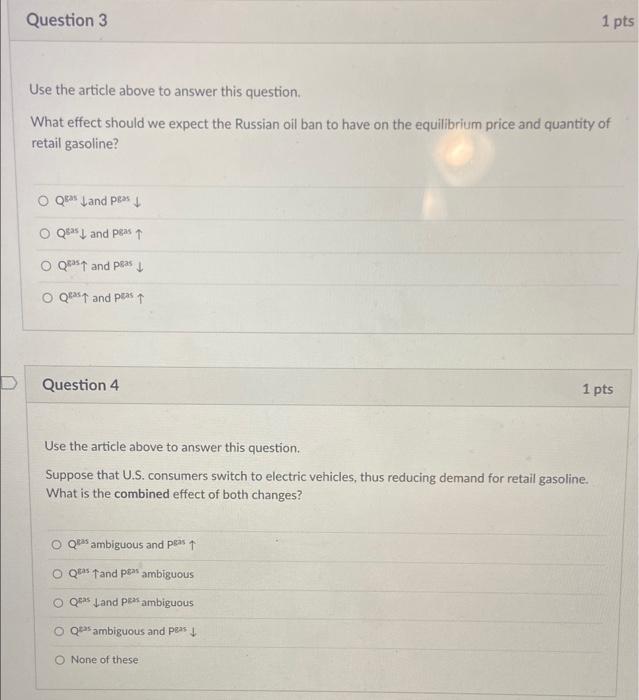 Solved For The Next 4 Questions, Refer To The Following | Chegg.com