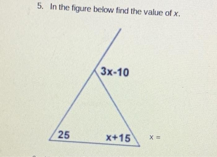 find the value of x 10 5