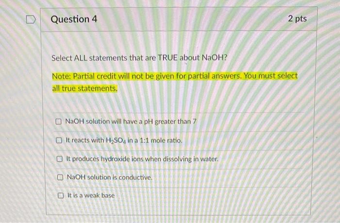 Solved Question 4 2 pts Select ALL statements that are TRUE | Chegg.com