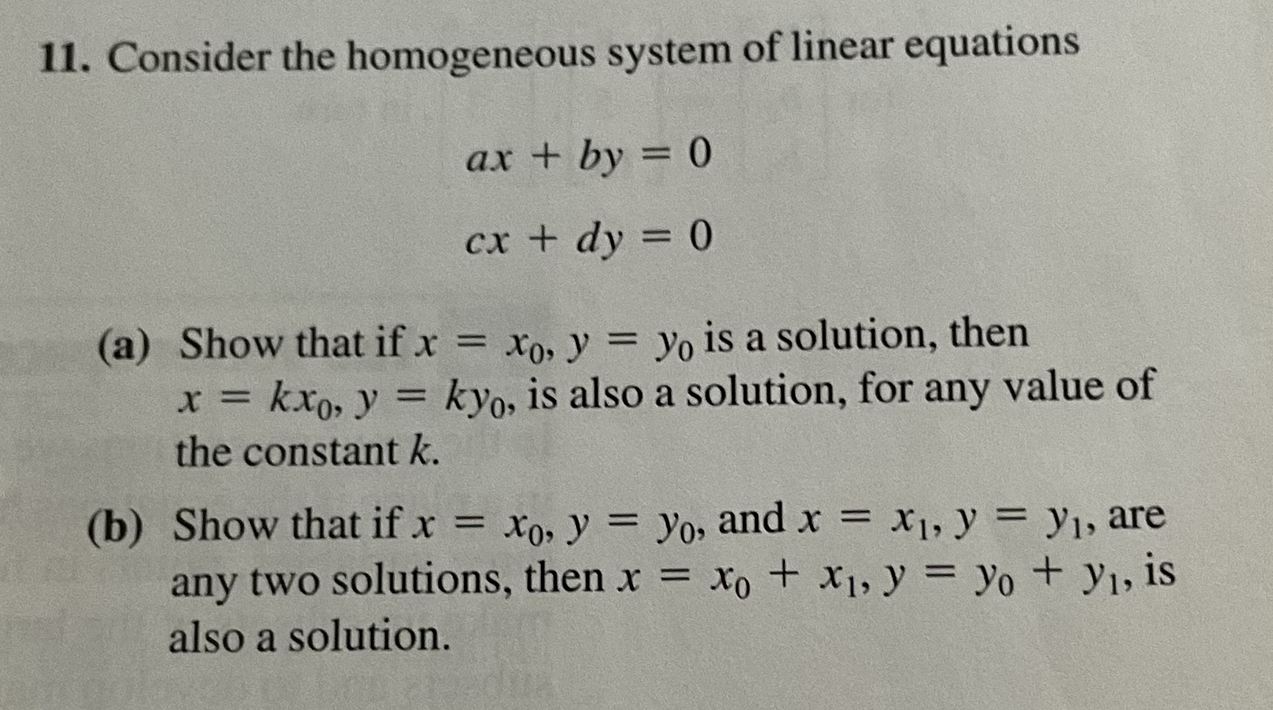 Solved Consider the homogeneous system of linear | Chegg.com