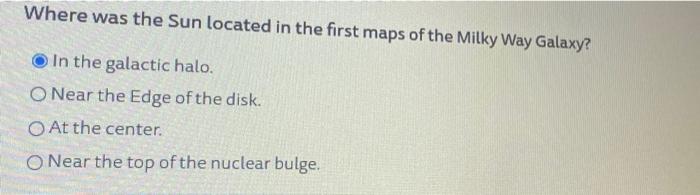 Solved where was the sun located in the first maps of the | Chegg.com