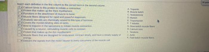 Solved Match each definition in the first column to the | Chegg.com