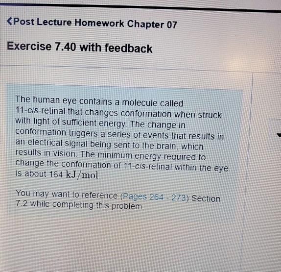 Post Lecture Homework Chapter 07 Exercise 7 40 With Chegg 