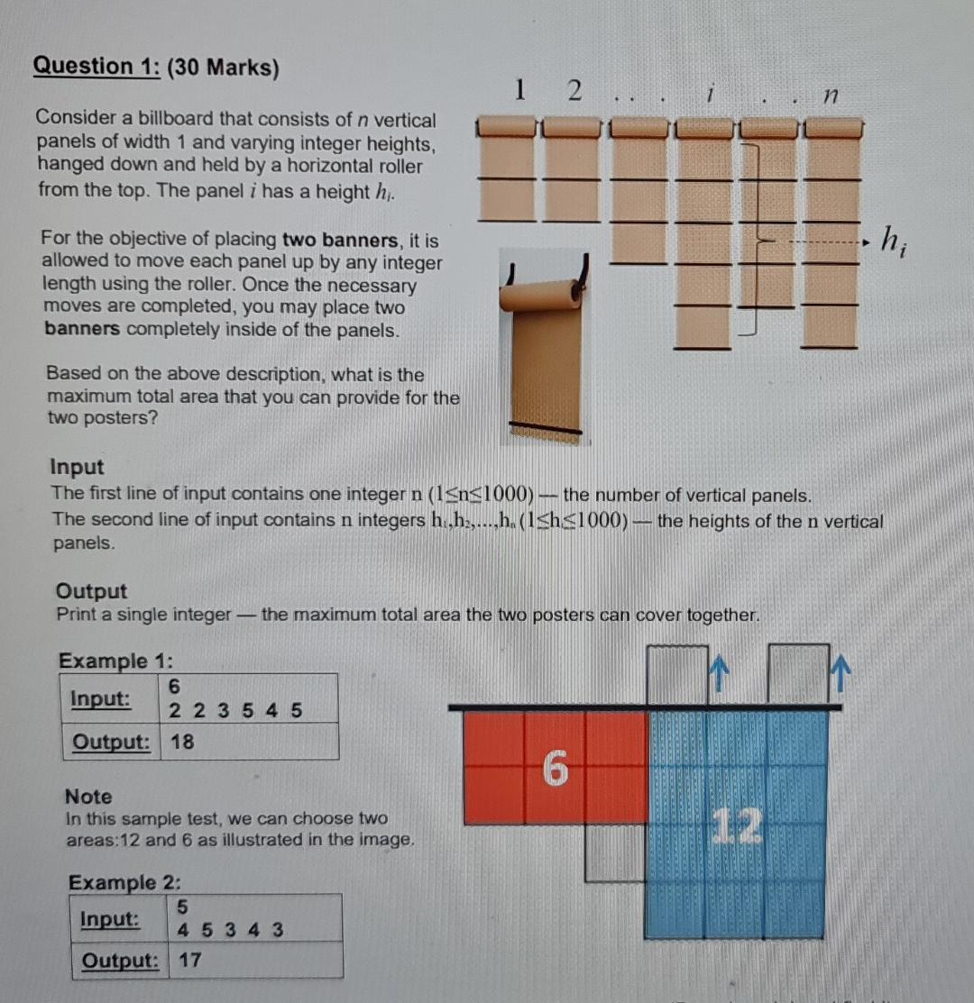Solved Question 1: (30 Marks) 1 2 .. 11 Consider a billboard | Chegg.com