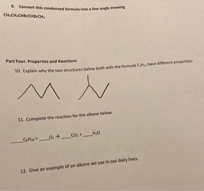 Solved Part Three. Draw The Line Angle Structure Of The | Chegg.com