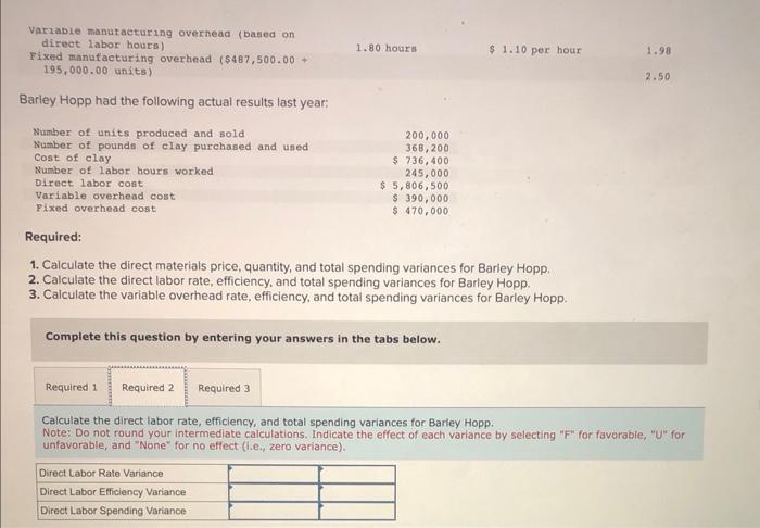 Solved PA9-1 (Algo) Calculating Direct Material, Direct | Chegg.com