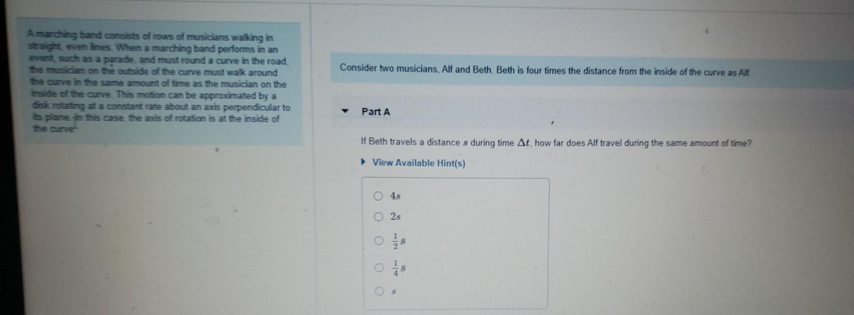 Solved Consider two musicians, Alf and Beth Beth is four