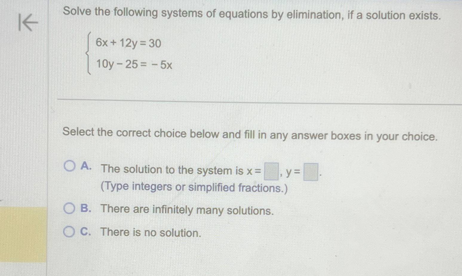 Solved Solve the following systems of equations by | Chegg.com