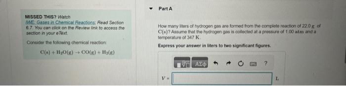 Solved Consider the following chemical reaction: C(s) + | Chegg.com