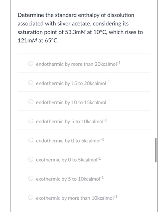 Solved Determine the standard enthalpy of dissolution | Chegg.com