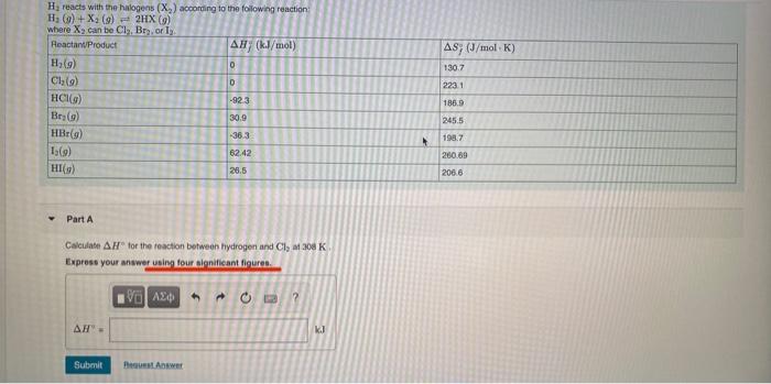 Solved and also Calculate Delta G for the reaction between | Chegg.com