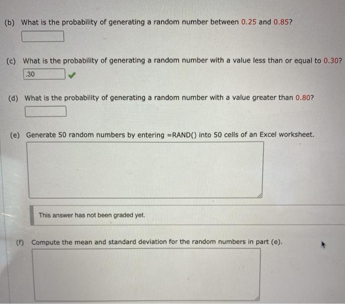 Solved (b) What Is The Probability Of Generating A Random | Chegg.com