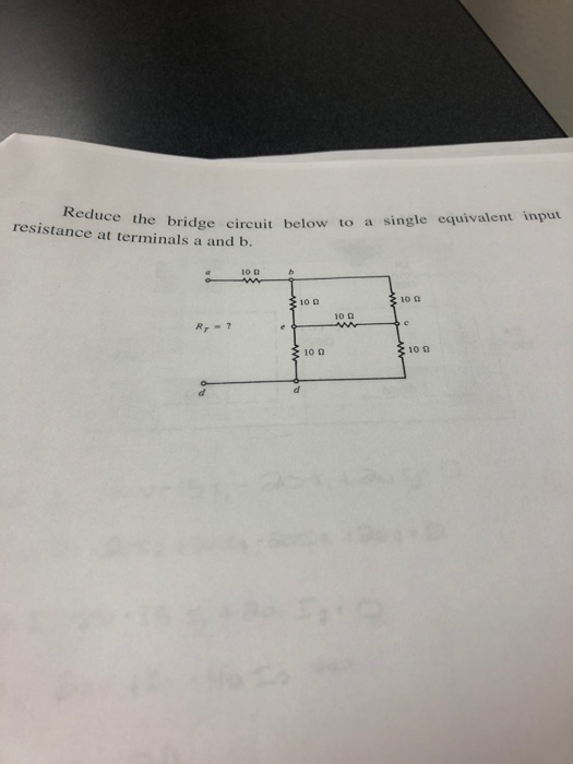 Solved Reduce the bridge c resistance at terminals a and b. | Chegg.com