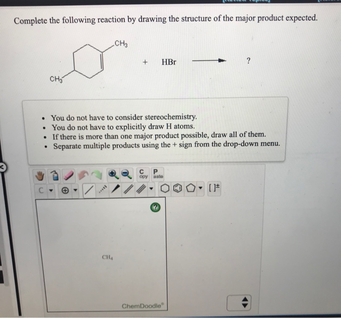 Solved Complete the following reaction by drawing the | Chegg.com