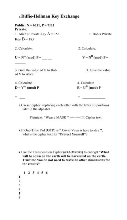 Diffie Hellman Calculator