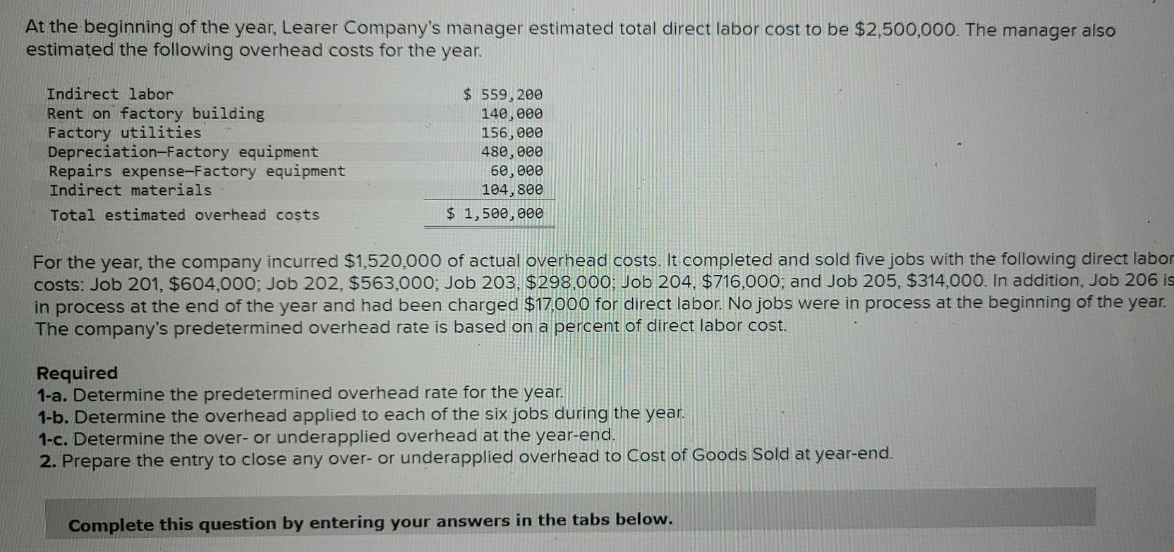 solved-at-the-beginning-of-the-year-learer-company-s-chegg