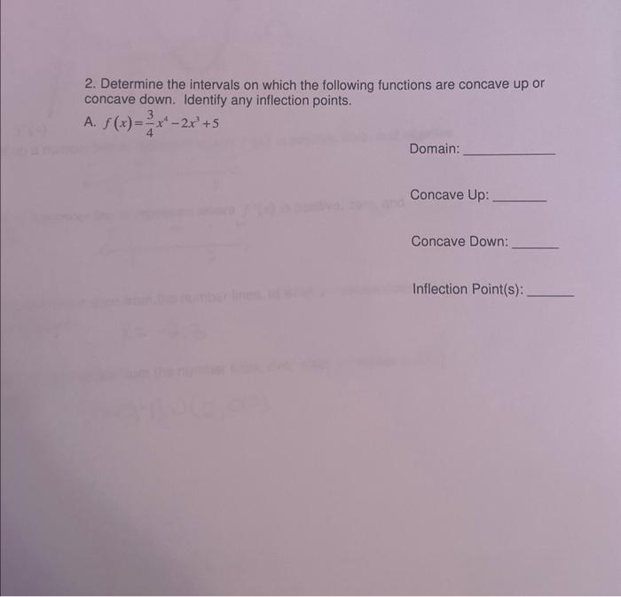 2. Determine the intervals on which the following | Chegg.com