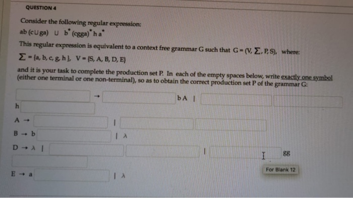 Solved QUESTION 4 Consider The Following Regular Expression: | Chegg.com