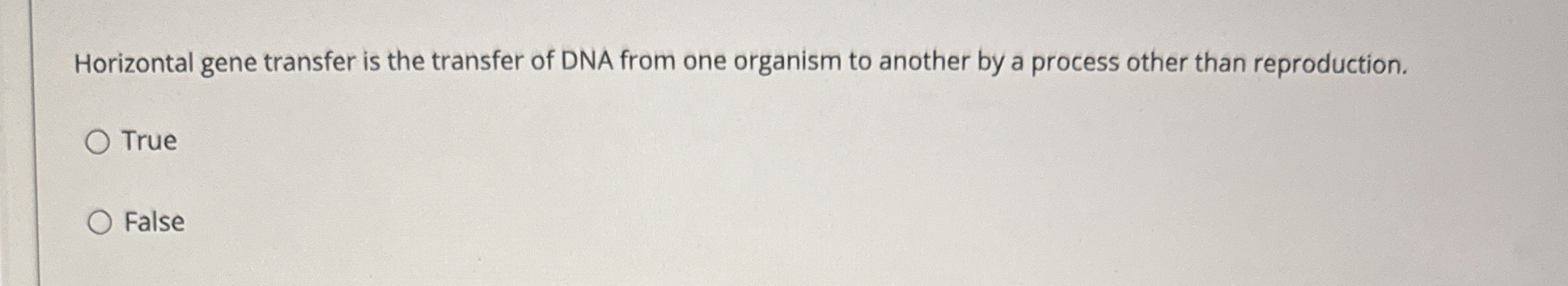 Solved Horizontal gene transfer is the transfer of DNA from | Chegg.com