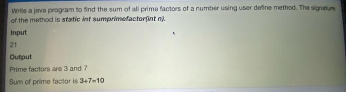 Solved Write a java program to find the sum of all prime | Chegg.com
