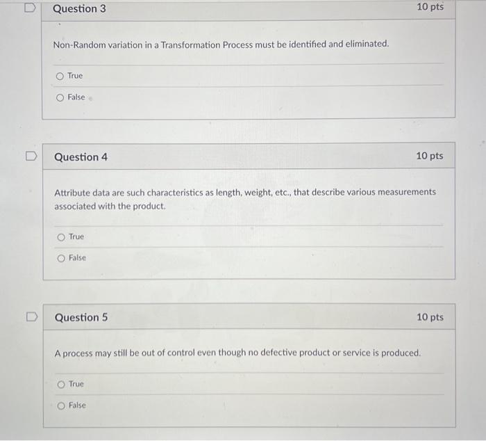 Solved Non-Random variation in a Transformation Process must | Chegg.com