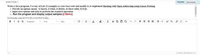 Solved QUESTION 10 points Swe Write a Java program, Use any | Chegg.com