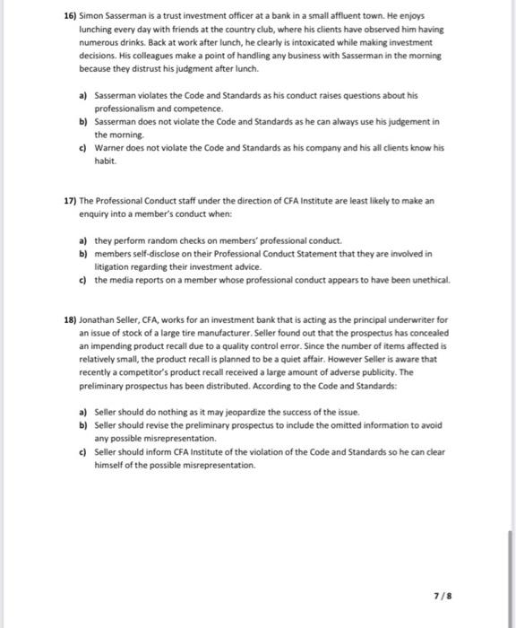 CFA-001 Study Test