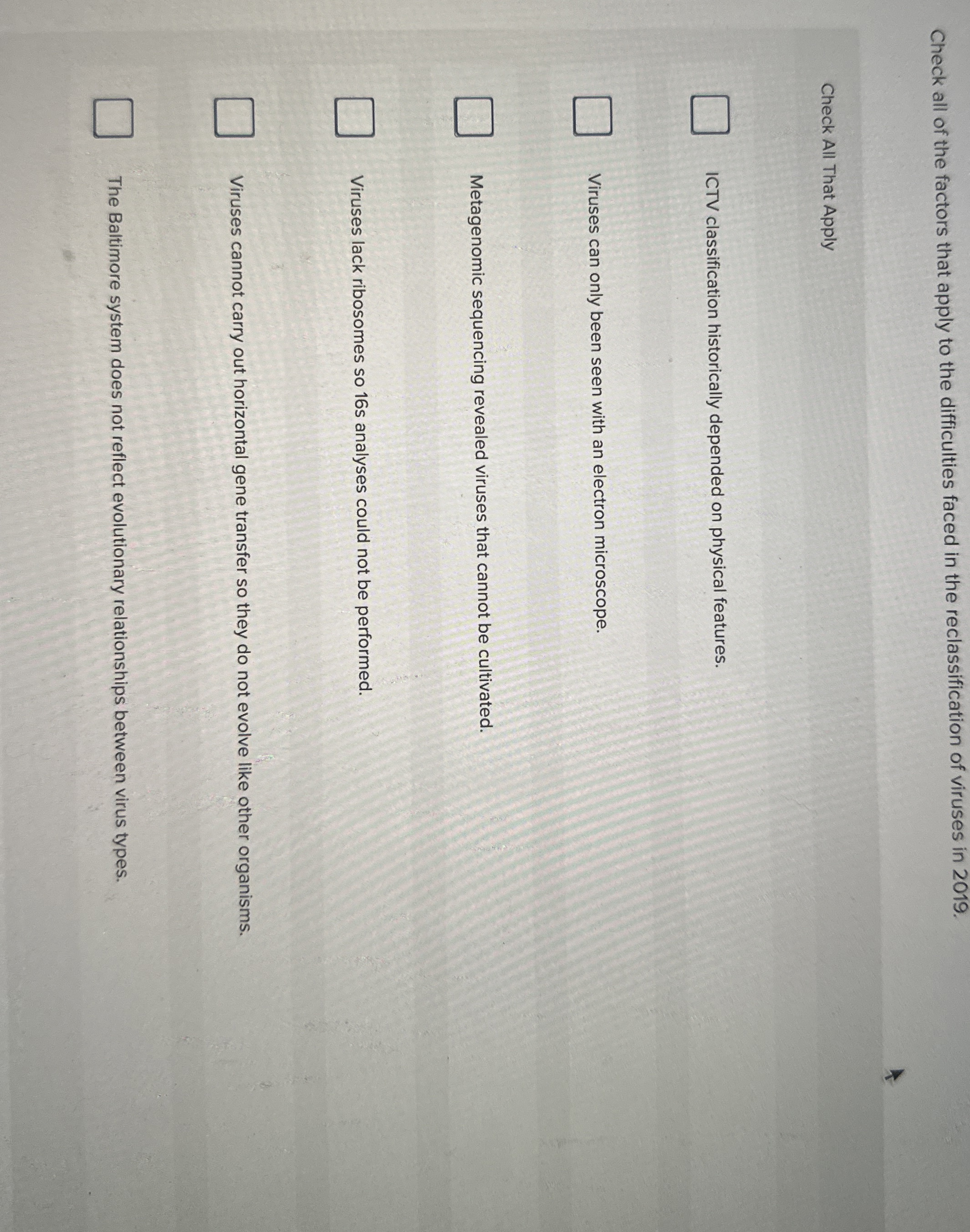 Solved Check all of the factors that apply to the | Chegg.com