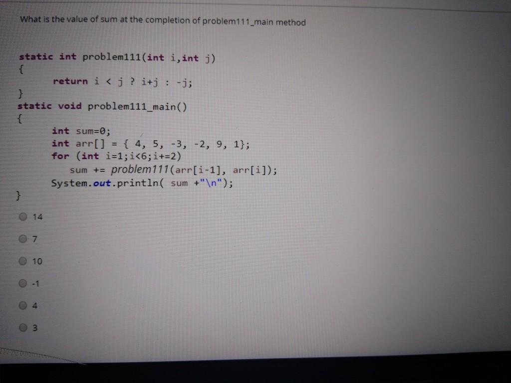 Solved What is the value of sum at the completion of | Chegg.com
