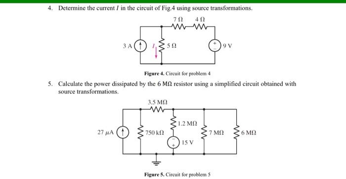 Solved 4. Determine the current I in the circuit of Fig. 4 | Chegg.com