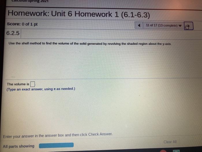 Solved Spring 2021 Homework: Unit 6 Homework 1 (6.1-6.3) | Chegg.com